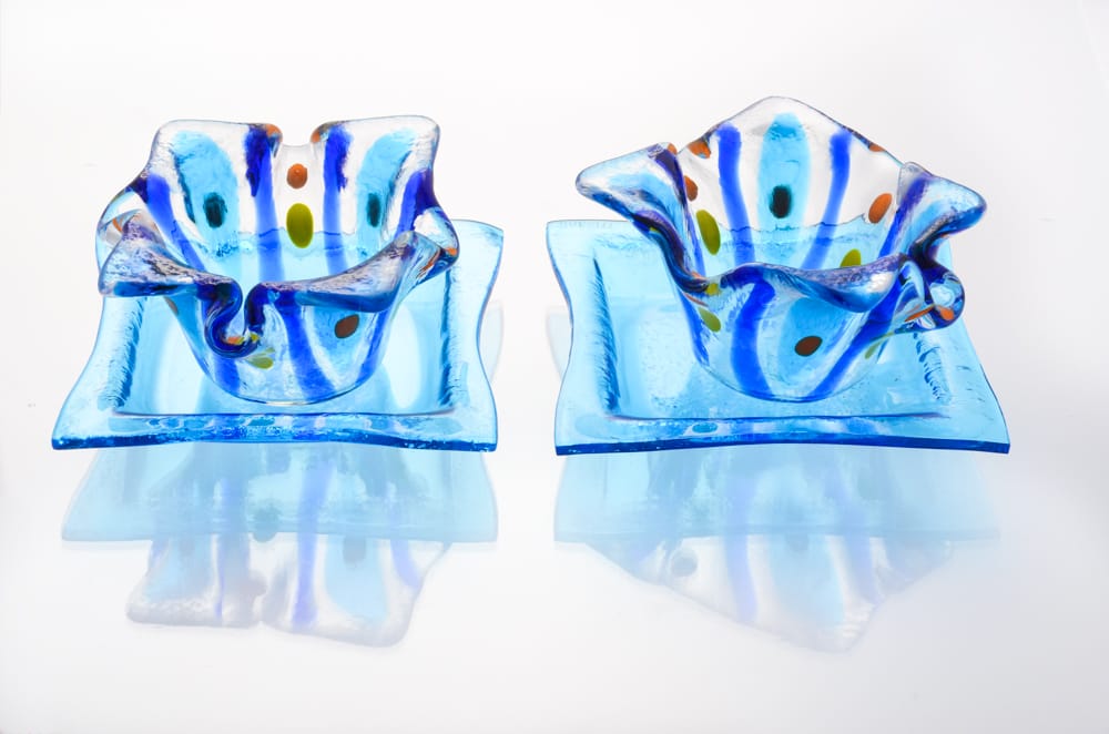 Blue Flower Candlesticks - Image 3