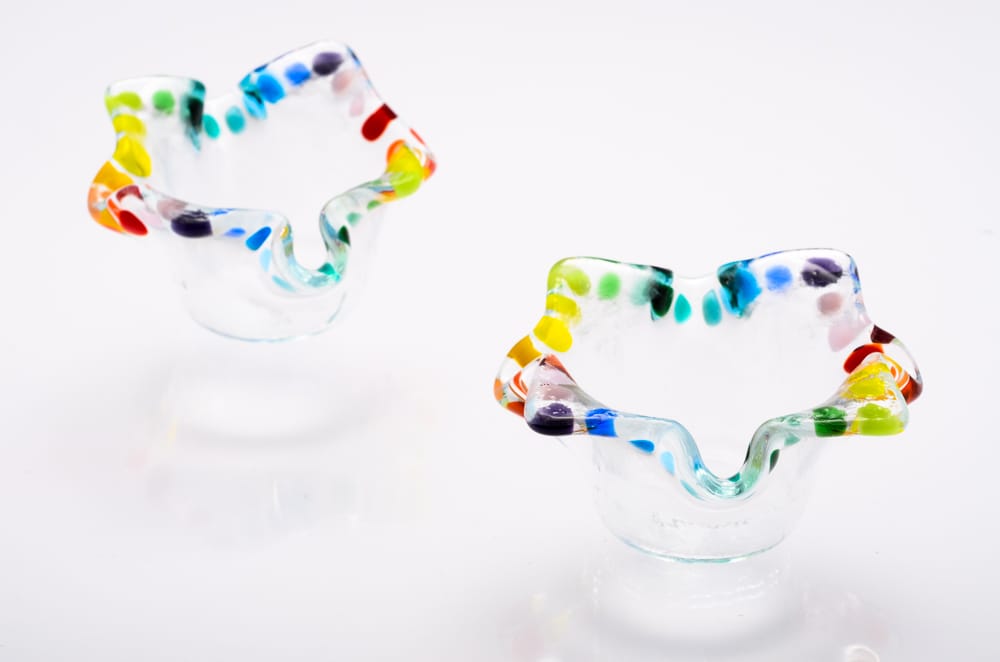 Rainbow Flower-Patterned Set of Candlesticks - Image 4