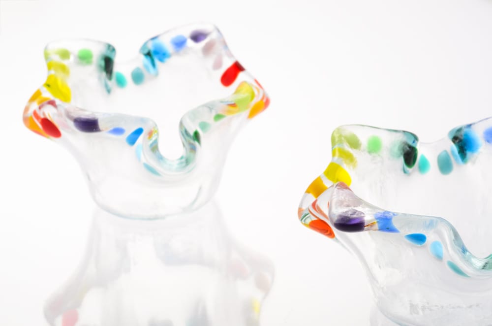 Rainbow Flower-Patterned Set of Candlesticks - Image 2