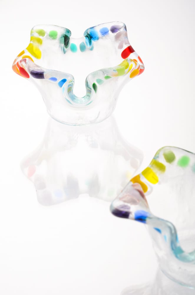 Rainbow Flower-Patterned Set of Candlesticks - Image 3