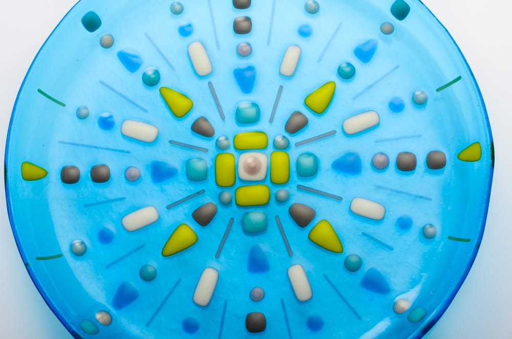 Turquoise- Round Mandala Patterned Dish - Image 2
