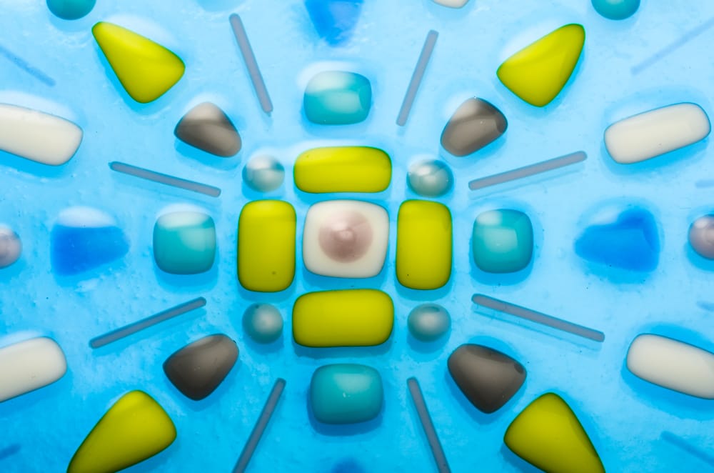 Turquoise- Round Mandala Patterned Dish - Image 3