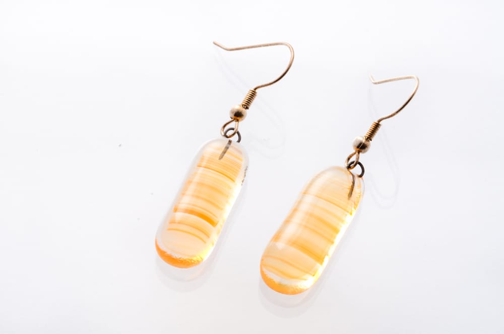 Long Hanging Earrings Blended Orange