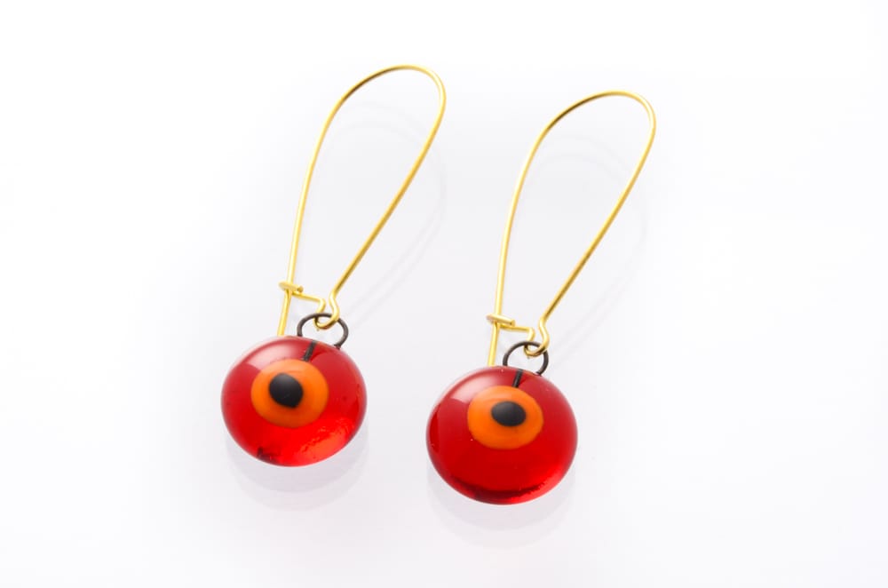 Dangling Earrings -Red-orange Tamar Earring
