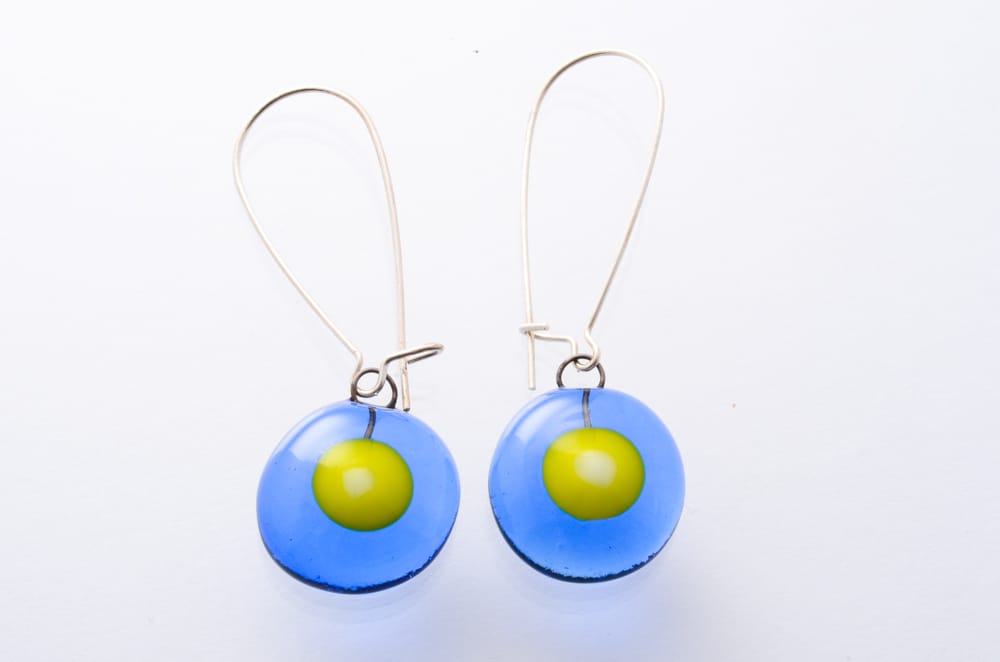 Dangling Greenish-blue Earrings - Tamar