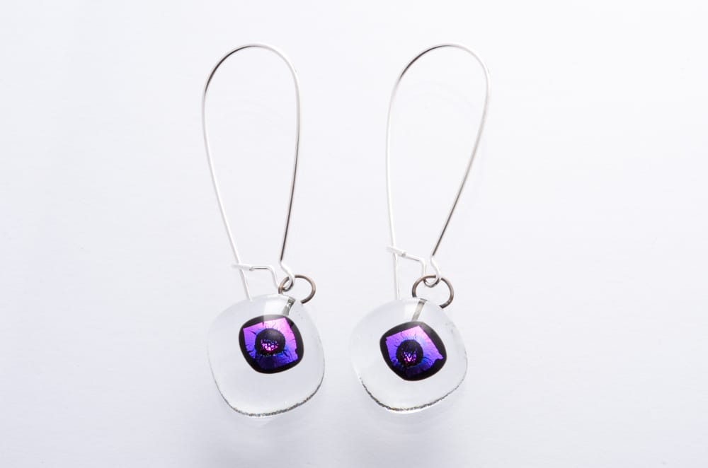 Dangling Earrings - Black & Purple Tamar Earring